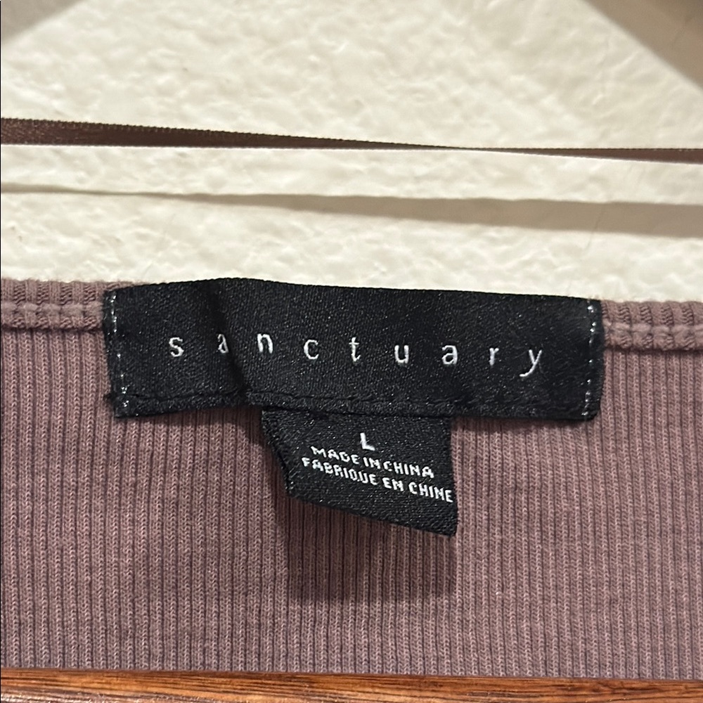 Sanctuary Purple Puff Sleeve Fitted Blouse - Picture 2 of 6